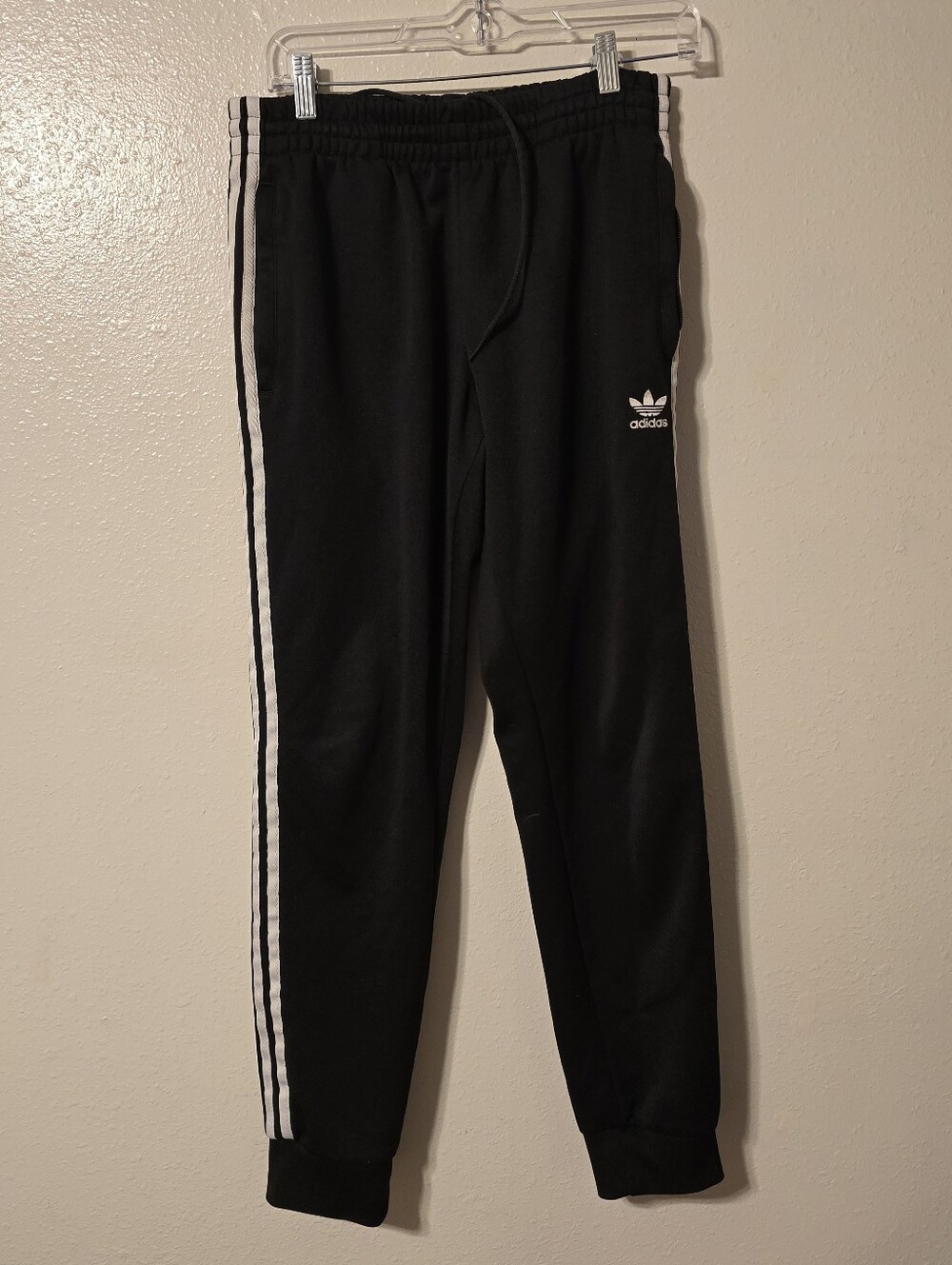 Adidas Originals Men's SST Cuffed Track Pants Black White Size Medium M